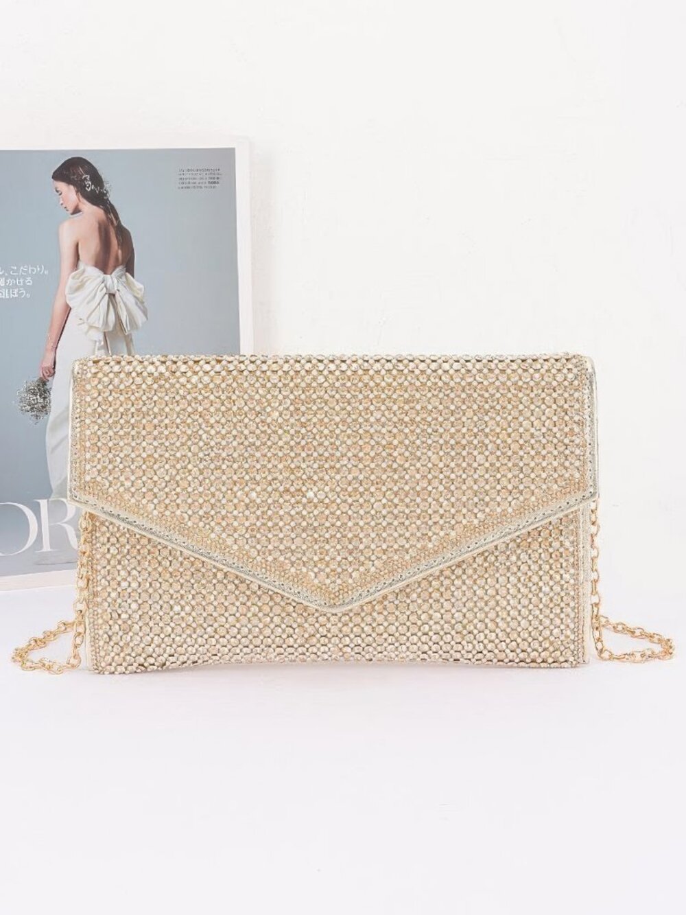 Rhinestone Envelope Party Clutch
